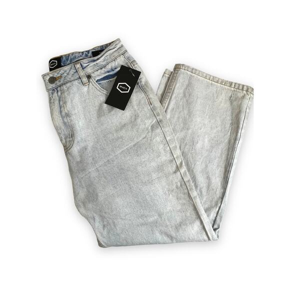 RVCA Filtered Skater Distressed Jean | Bleachout | Womens 28 NWT - Picture 4 of 11